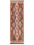 Maimana Afghanistan Kilim Rug - 198 x64 cm - Handmade
