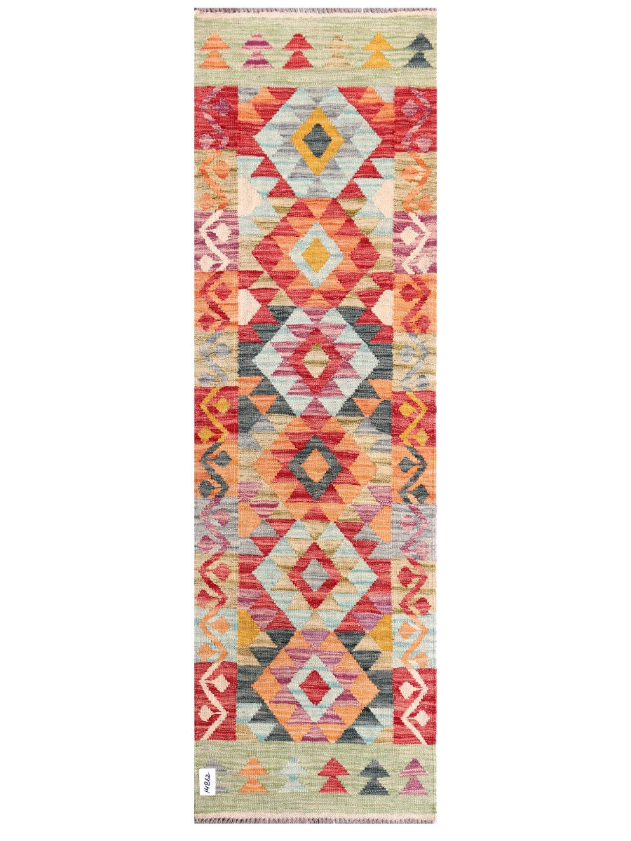 Maimana Afghanistan Kilim Rug - 200 x61 cm - Handmade