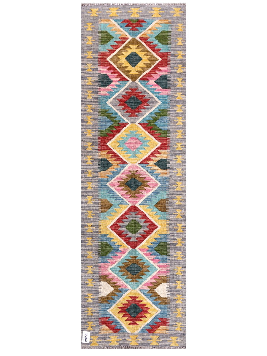 Maimana Afghanistan Kilim Rug - 195 x61 cm - Handmade