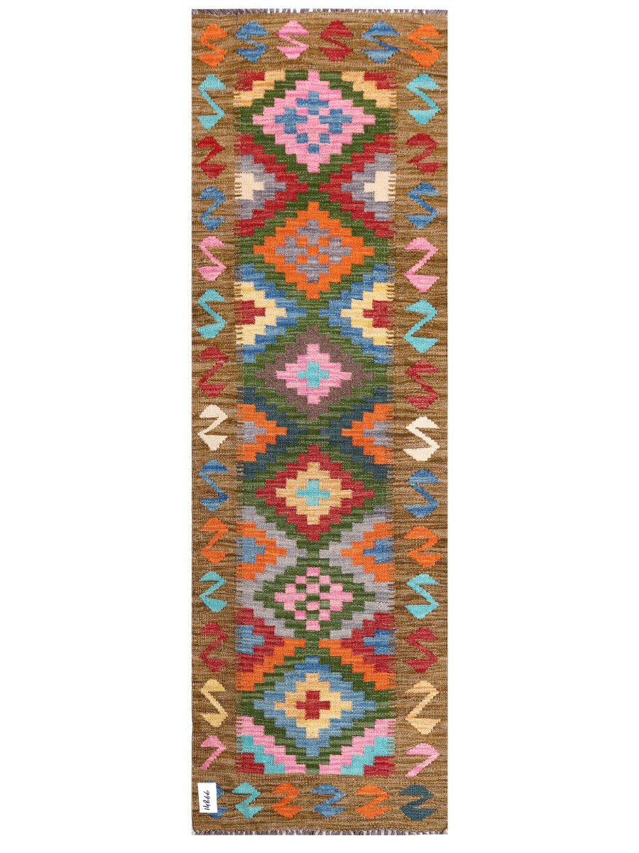 Maimana Afghanistan Kilim Rug - 197 x63 cm - Handmade