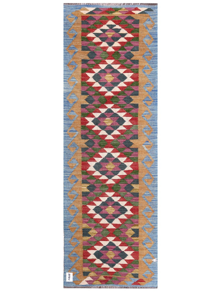 Maimana Afghanistan Kilim Rug - 195 x66 cm - Handmade