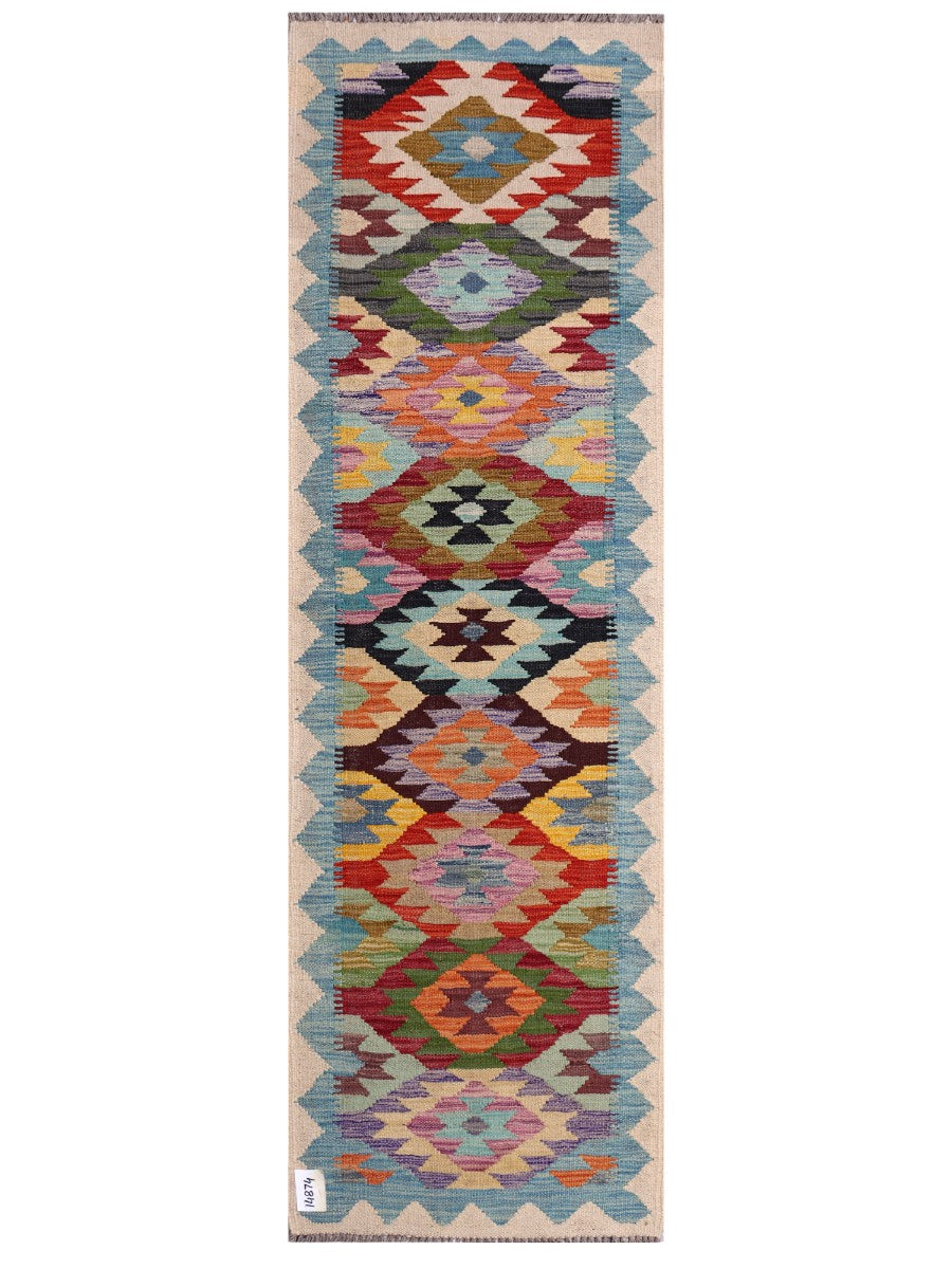 Maimana Afghanistan Kilim Rug - 191 x60 cm - Handmade