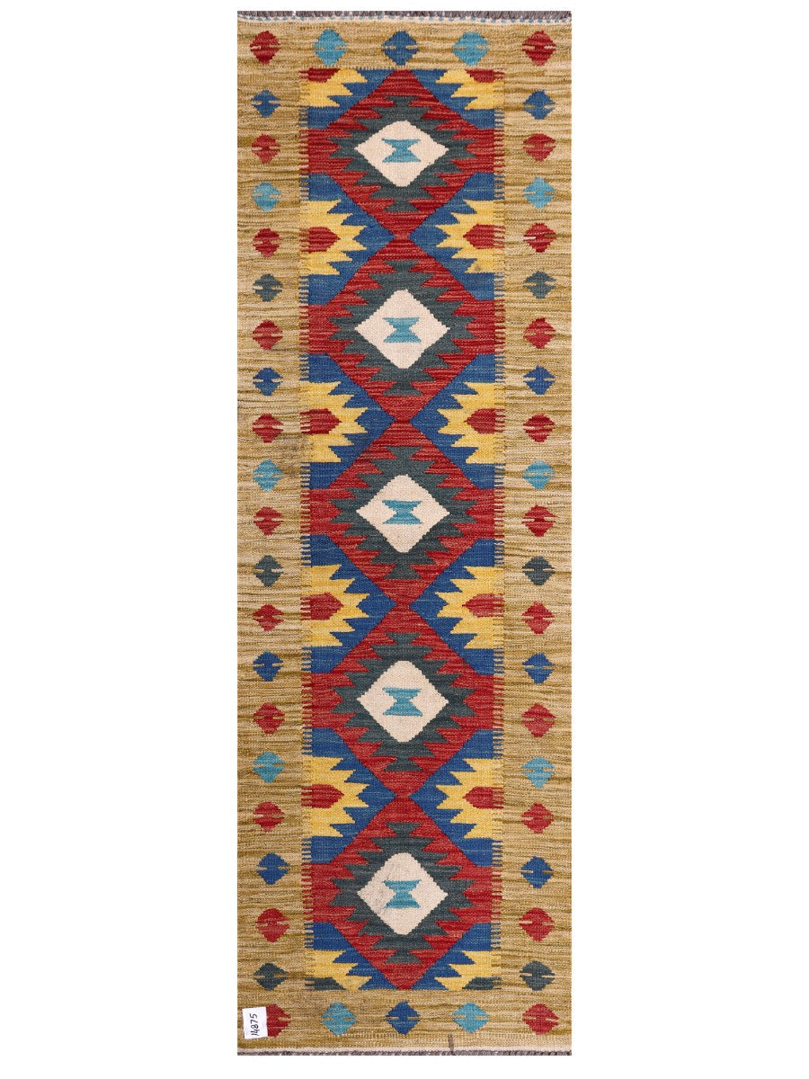 Maimana Afghanistan Kilim Rug - 204 x67 cm - Handmade