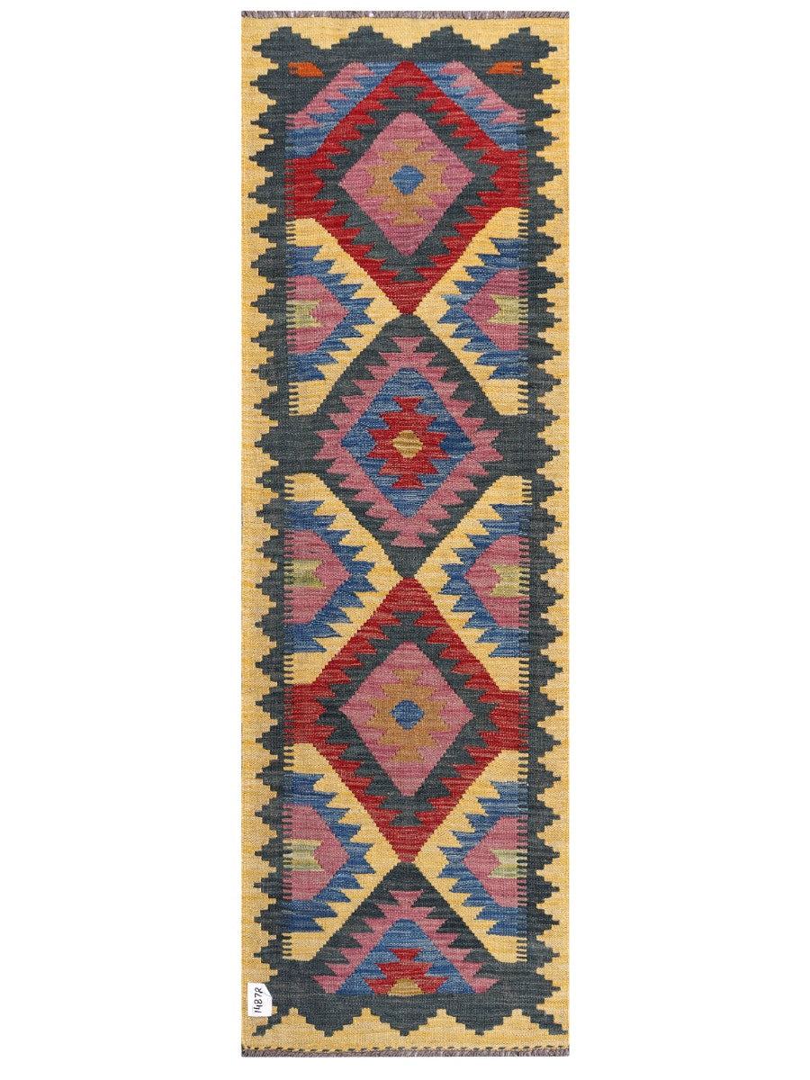 Maimana Afghanistan Kilim Rug - 199 x64 cm - Handmade
