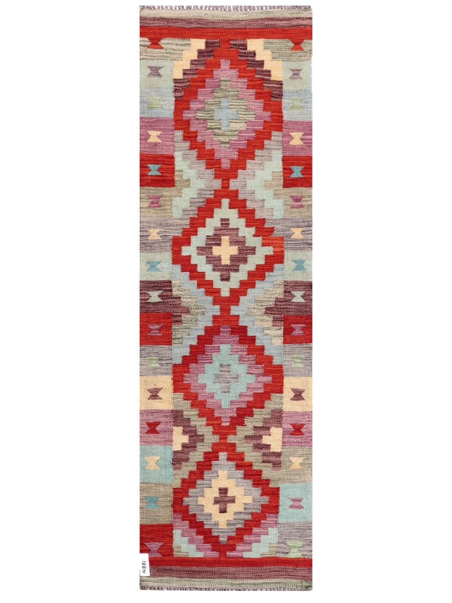 Maimana Afghanistan Kilim Rug - 197 x60 cm - Handmade
