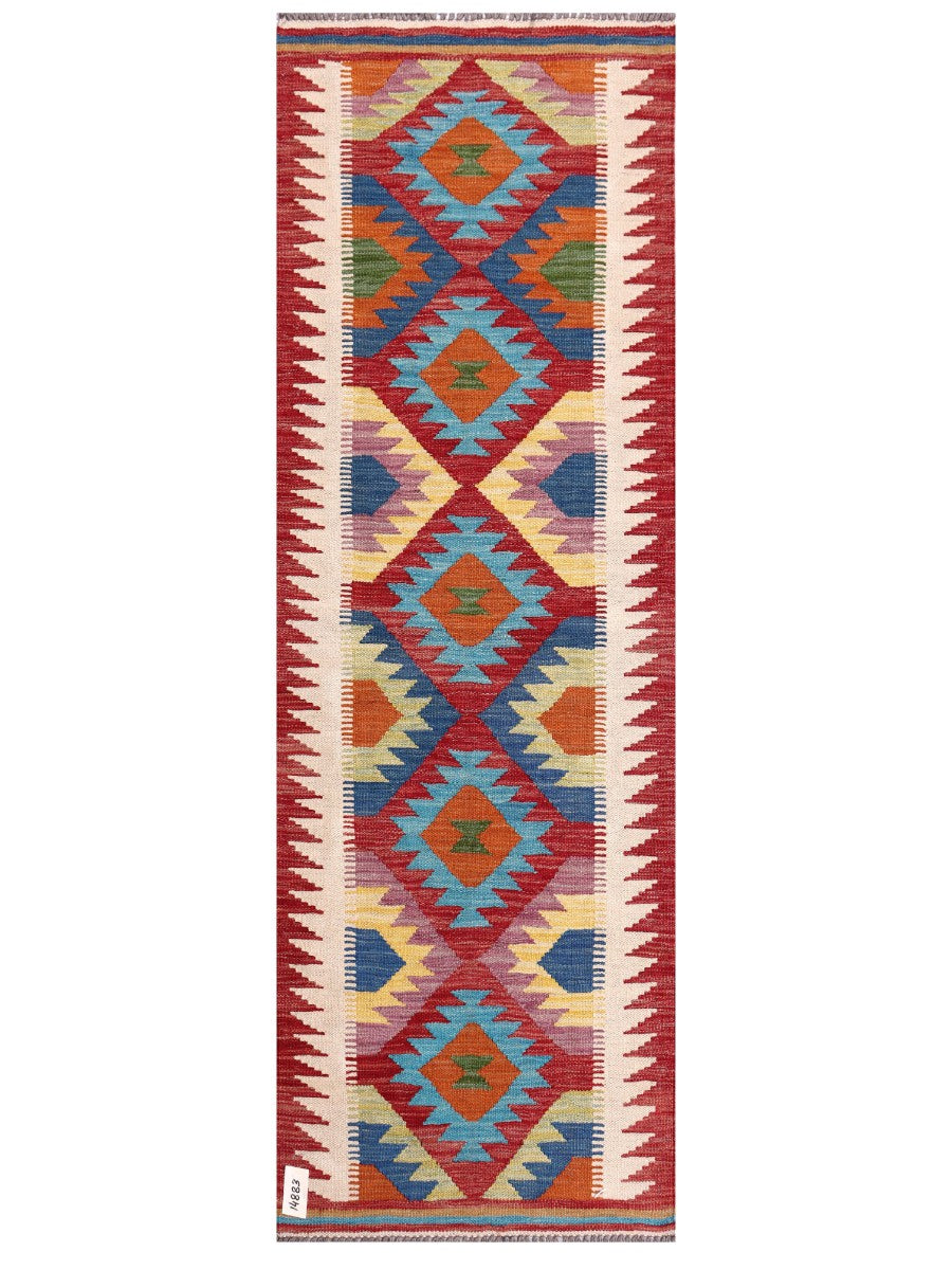 Maimana Afghanistan Kilim Rug - 197 x66 cm - Handmade