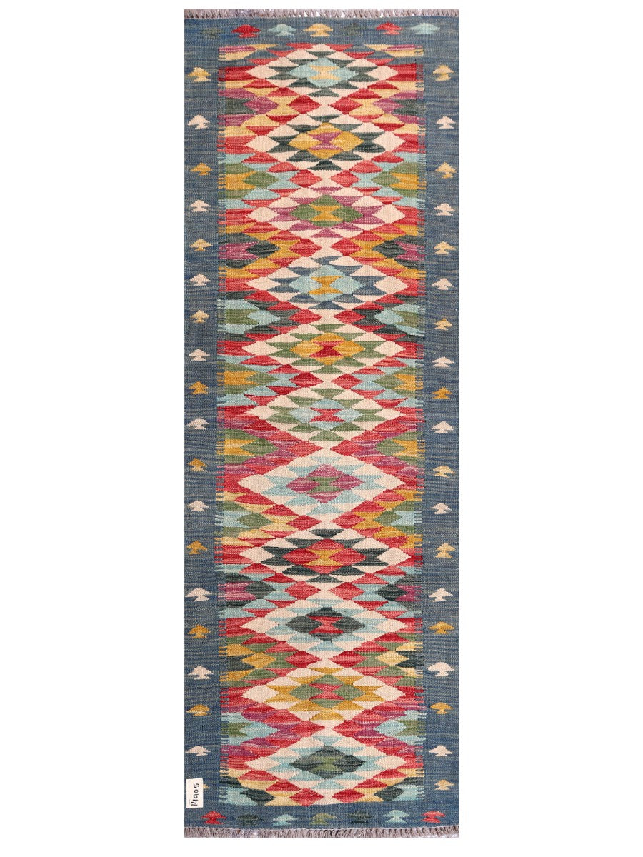 Maimana Afghanistan Kilim Rug - 197 x67 cm - Handmade