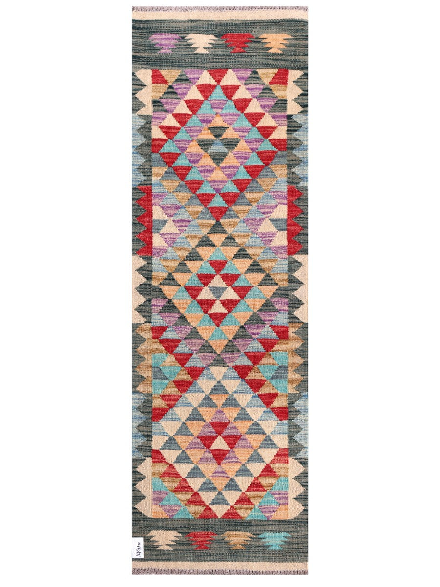 Maimana Afghanistan Kilim Rug - 198 x63 cm - Handmade
