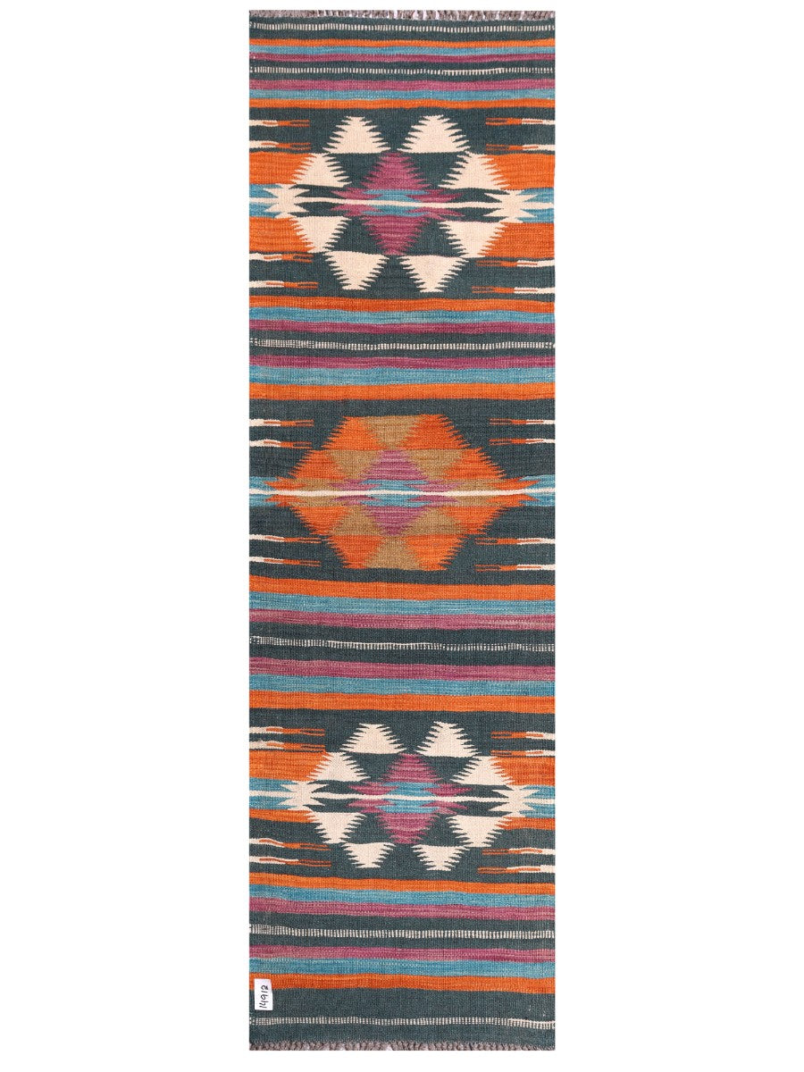 Maimana Afghanistan Kilim Rug - 199 x60 cm - Handmade