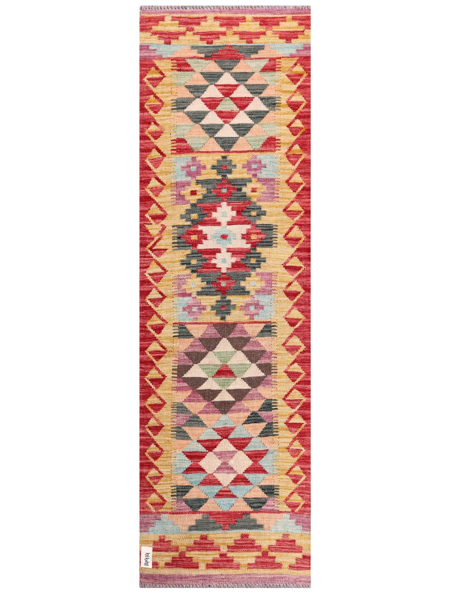 Maimana Afghanistan Kilim Rug - 199 x60 cm - Handmade