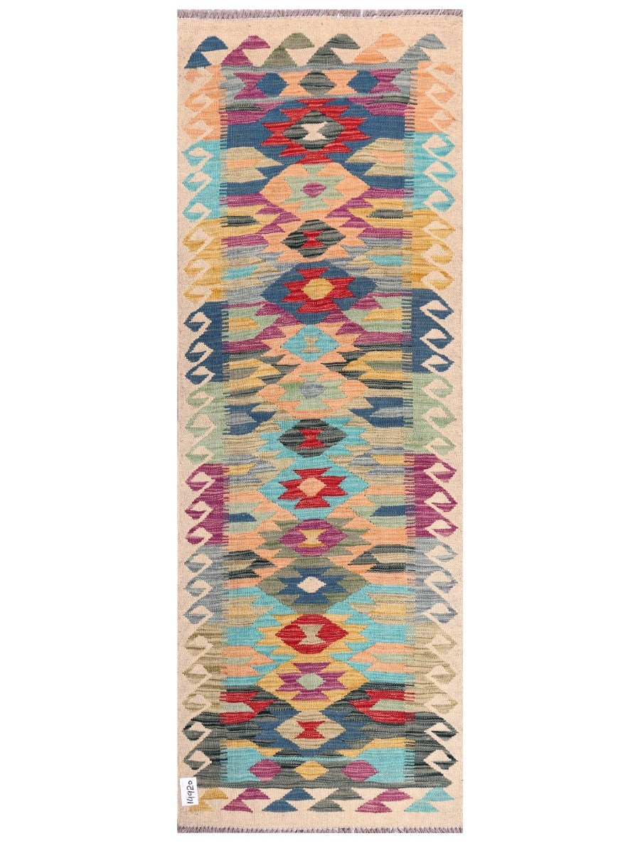 Maimana Afghanistan Kilim Rug - 191 x68 cm - Handmade