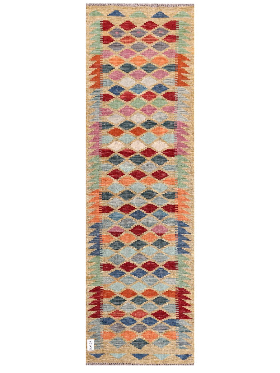 Maimana Afghanistan Kilim Rug - 205 x63 cm - Handmade