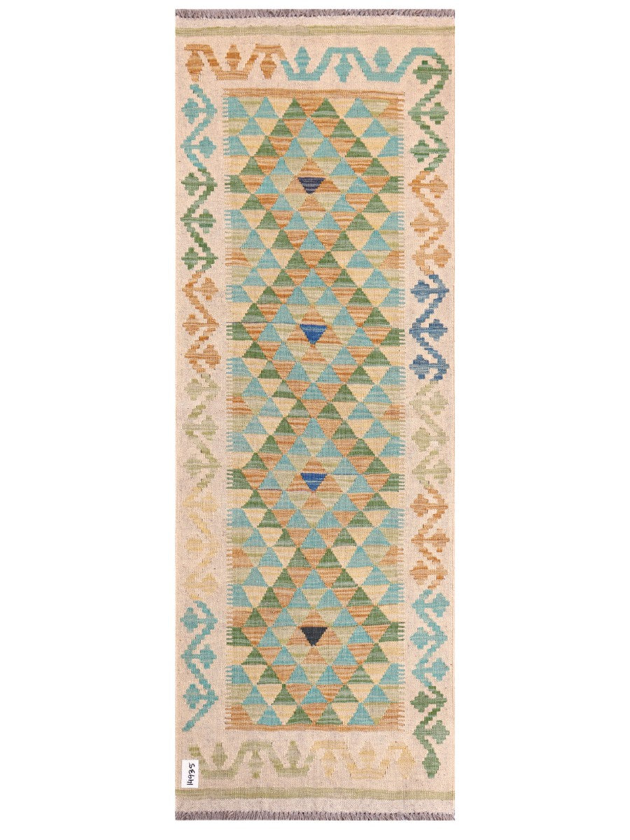 Maimana Afghanistan Kilim Rug - 198 x70 cm - Handmade