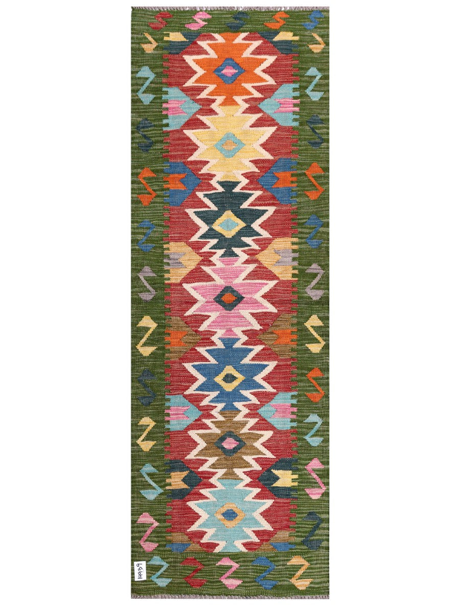 Maimana Afghanistan Kilim Rug - 195 x67 cm - Handmade