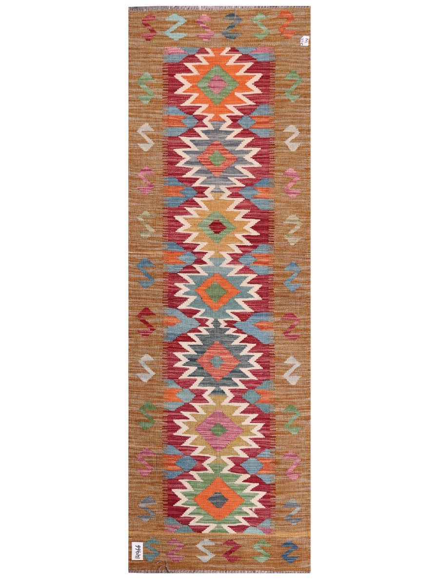 Maimana Afghanistan Kilim Rug - 200 x66 cm - Handmade