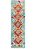 Maimana Afghanistan Kilim Rug - 202 x63 cm - Handmade