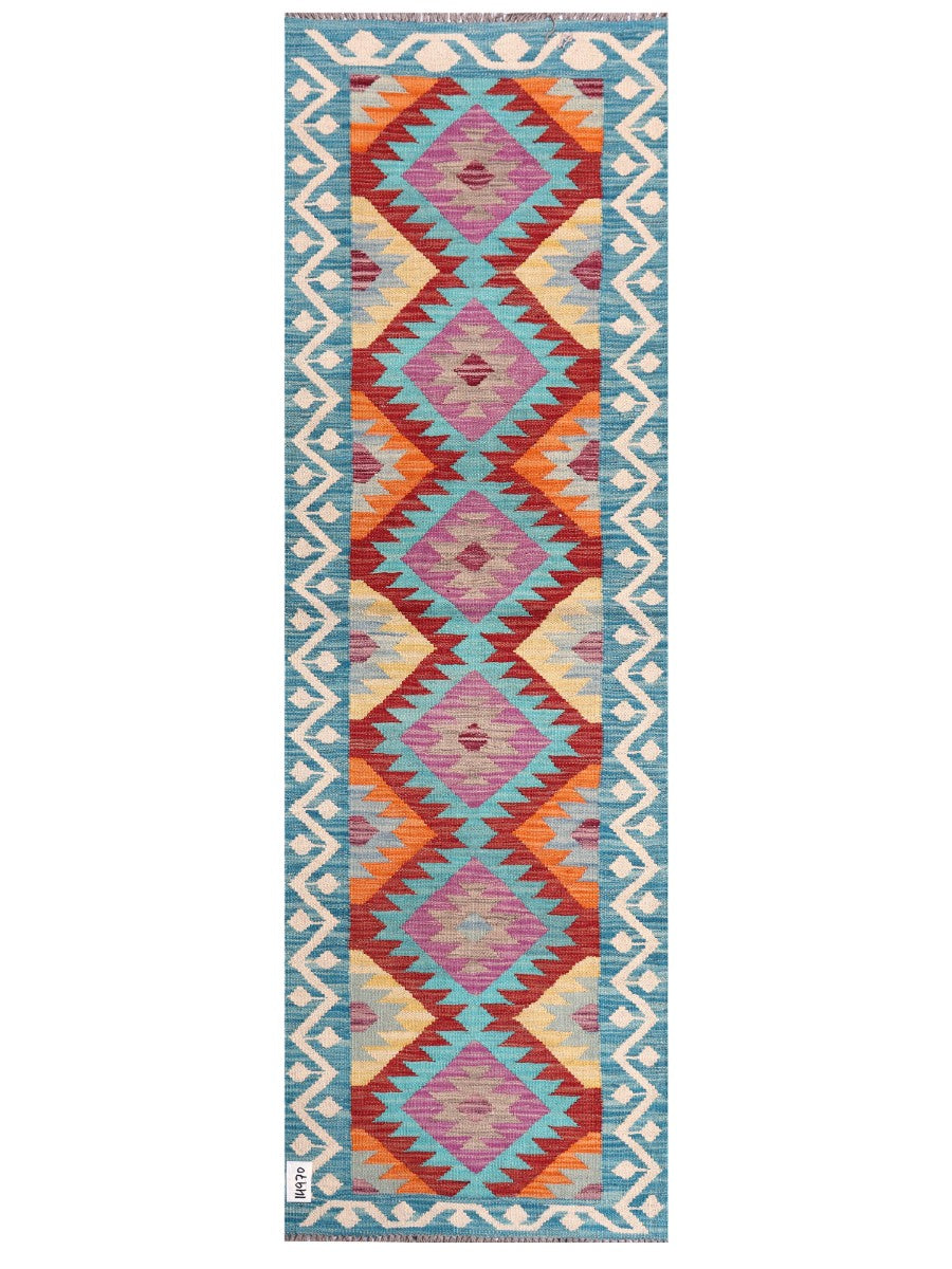 Maimana Afghanistan Kilim Rug - 200 x64 cm - Handmade