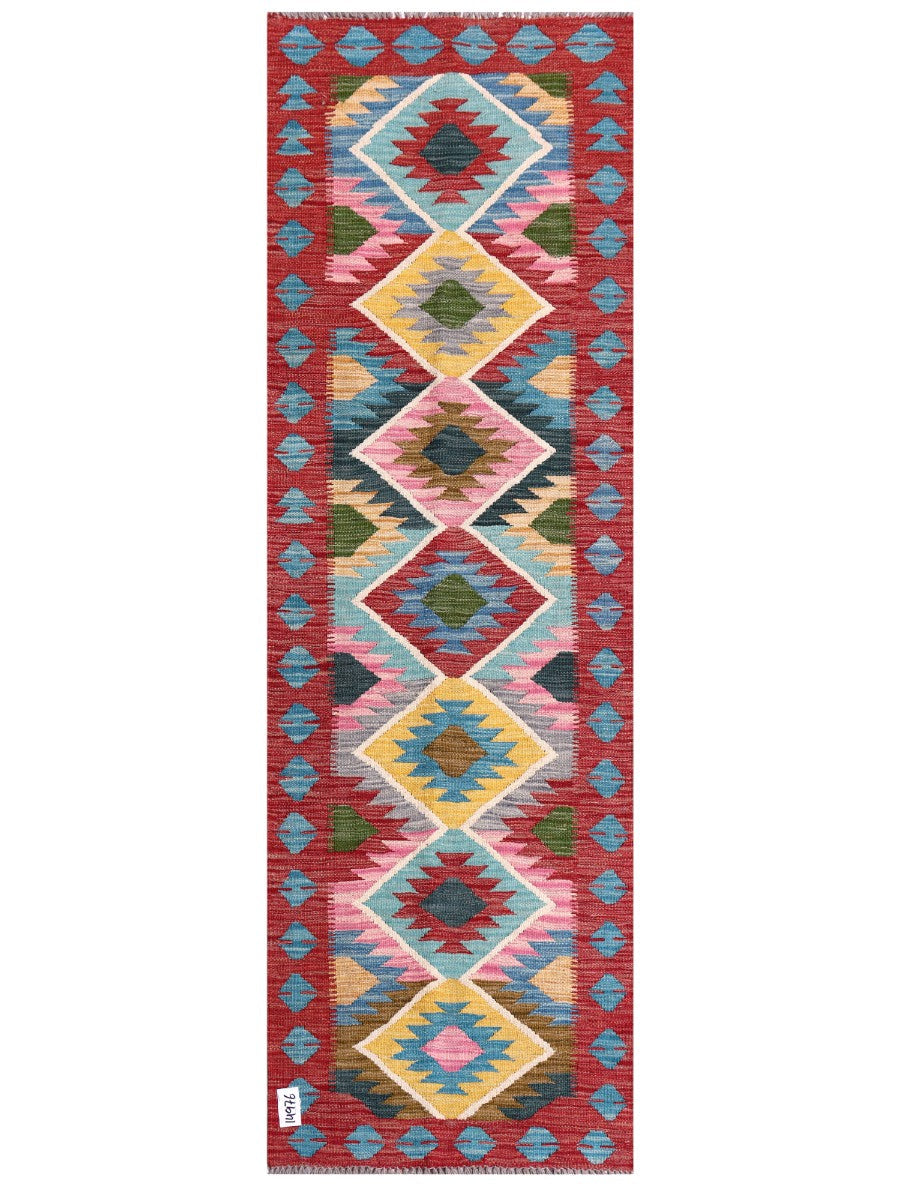 Maimana Afghanistan Kilim Rug - 201 x65 cm - Handmade