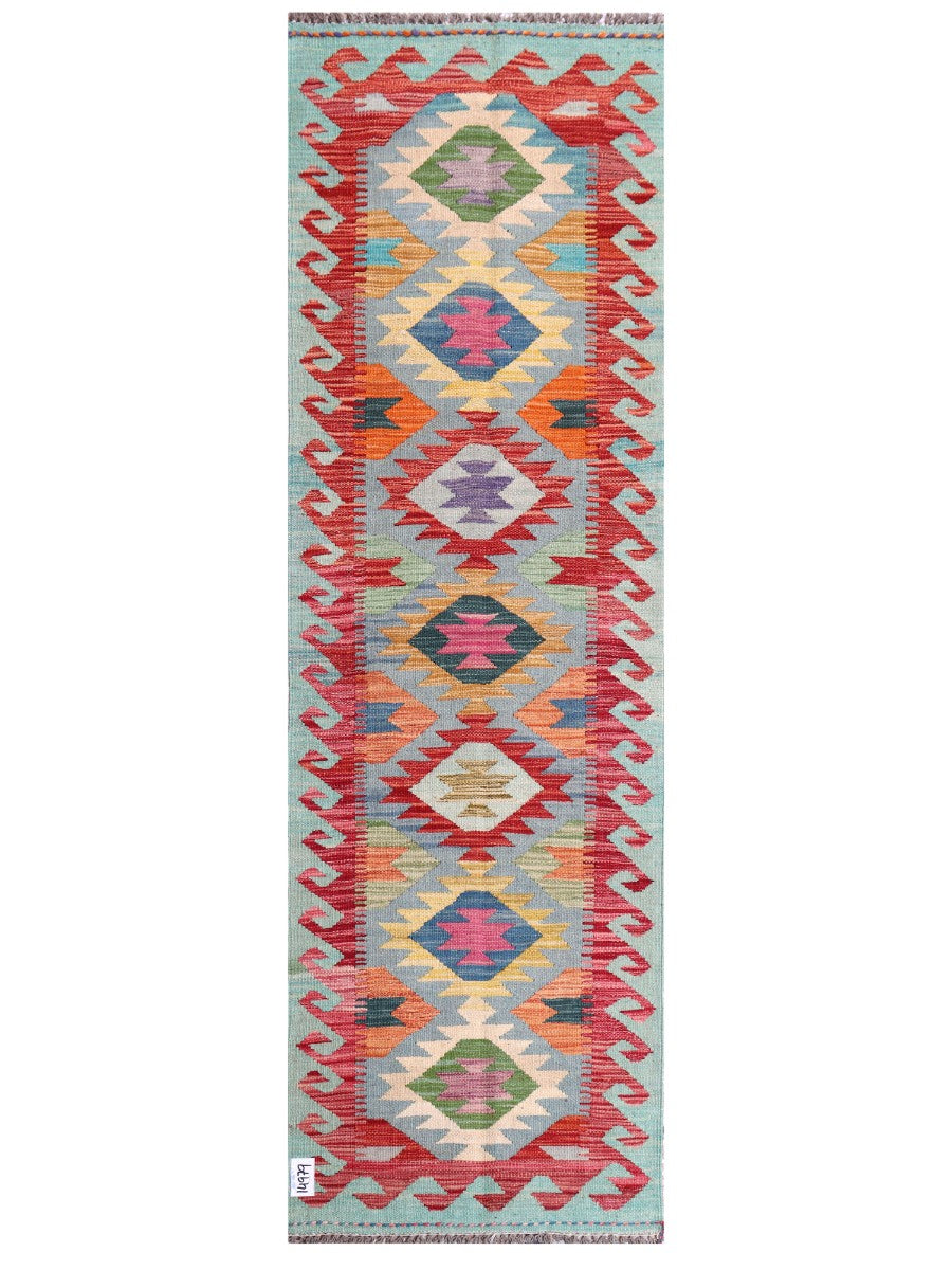 Maimana Afghanistan Kilim Rug - 201 x63 cm - Handmade
