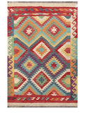 Maimana Afghanistan Kilim Rug - 208 x137 cm - Handmade
