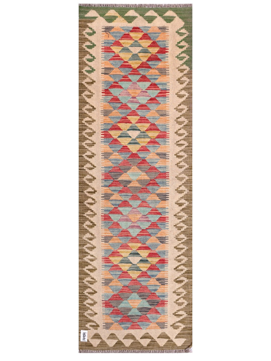 Maimana Afghanistan Kilim Rug - 201 x67 cm - Handmade
