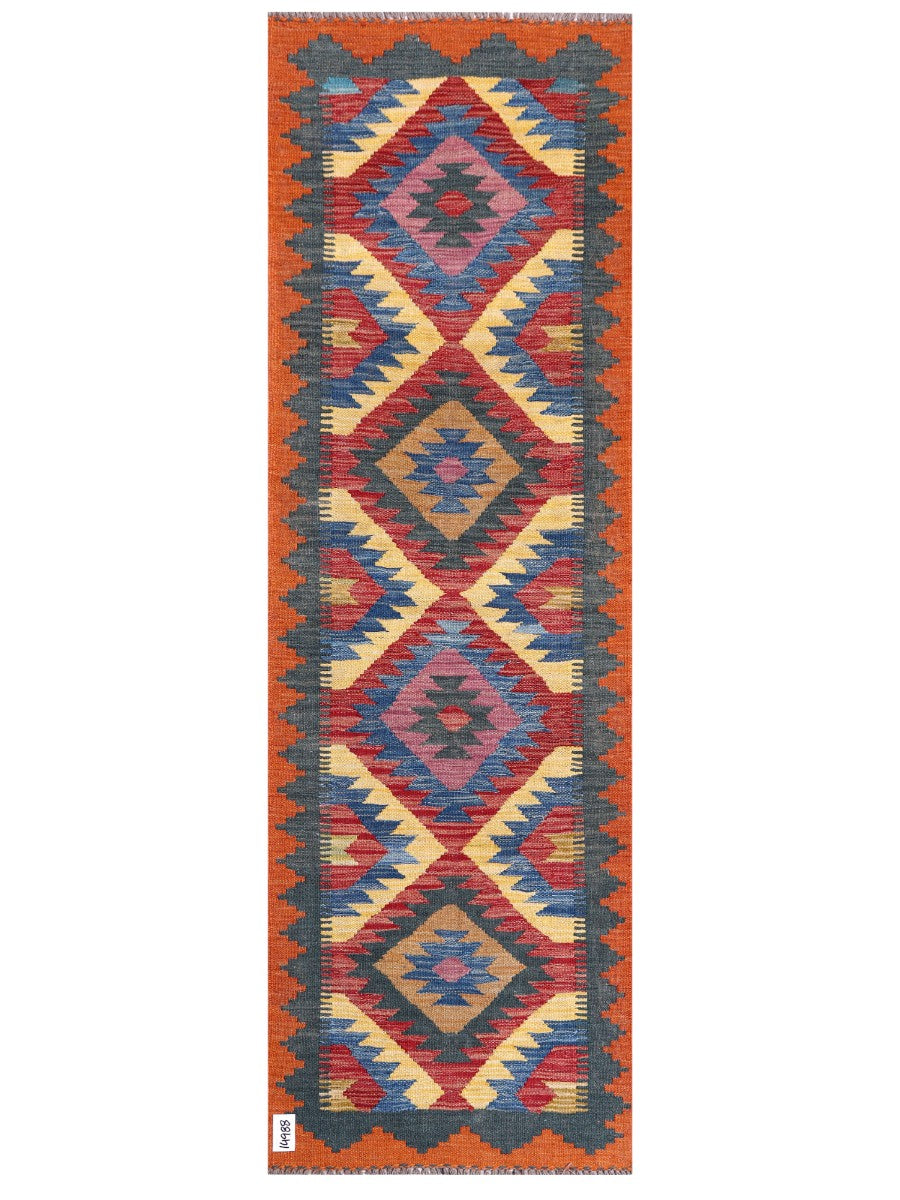 Maimana Afghanistan Kilim Rug - 202 x65 cm - Handmade