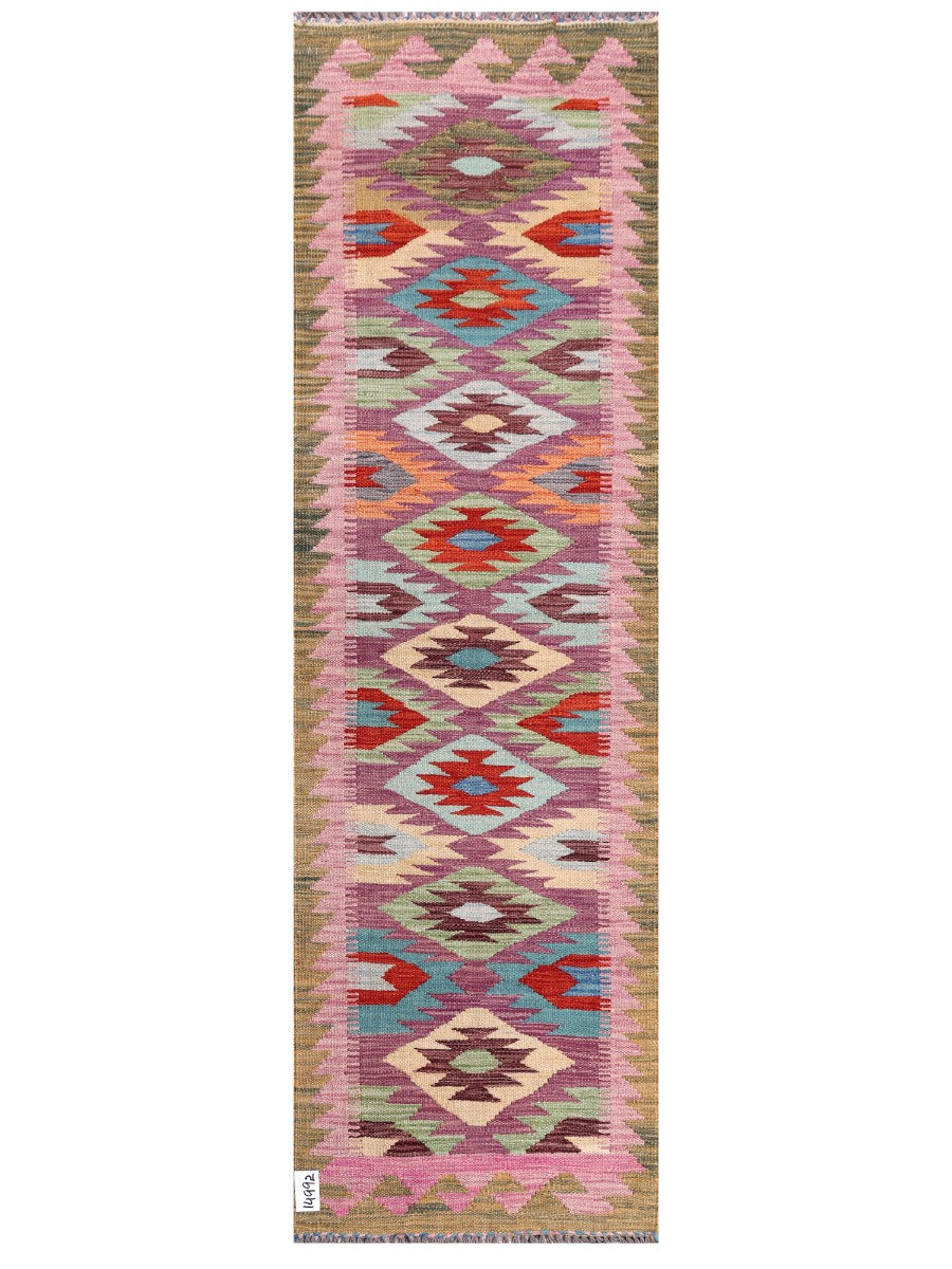 Maimana Afghanistan Kilim Rug - 196 x60 cm - Handmade