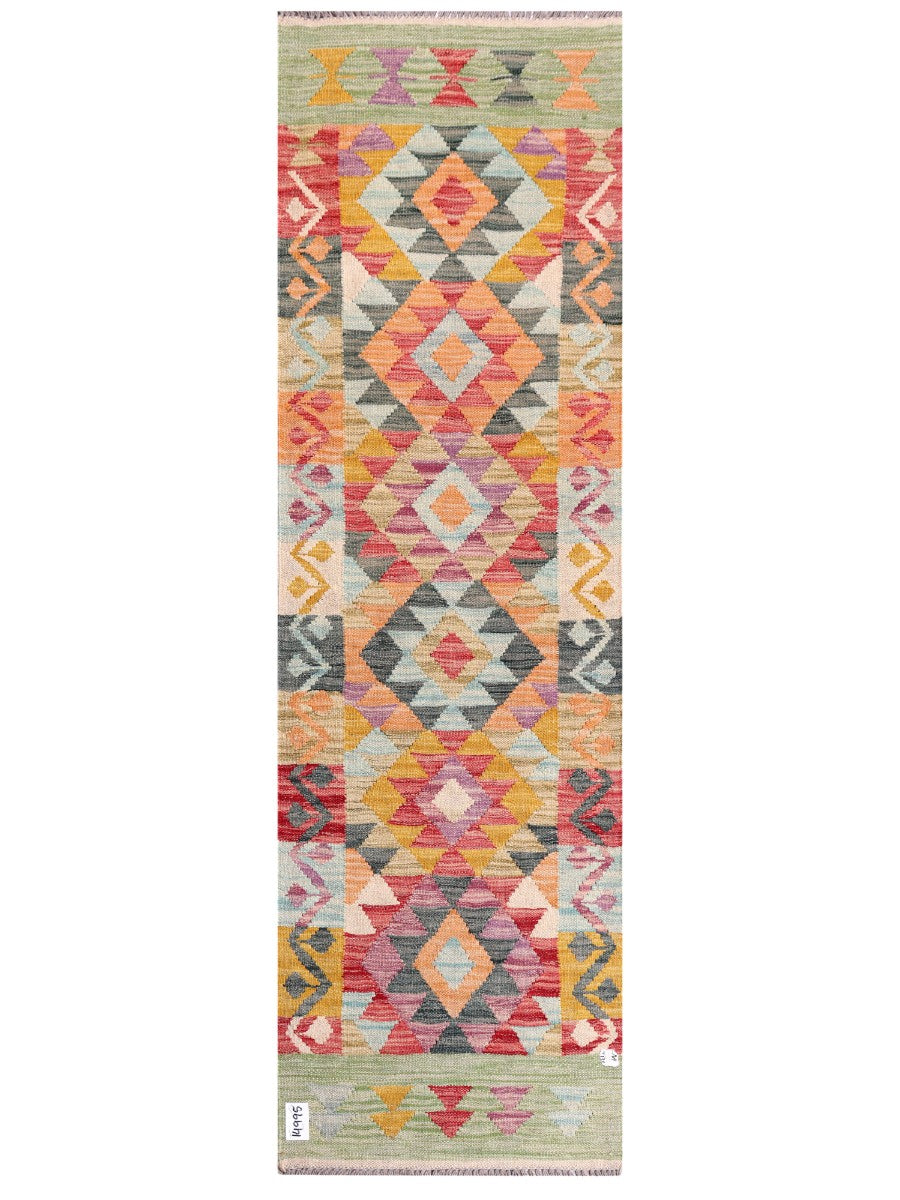 Maimana Afghanistan Kilim Rug - 201 x61 cm - Handmade
