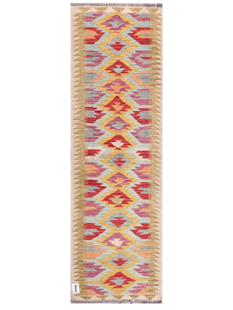 Maimana Afghanistan Kilim Rug - 198 x62 cm - Handmade