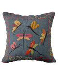 Suzani Hand Embroidered Cushion Cover - 45 x 45 cm - Handmade