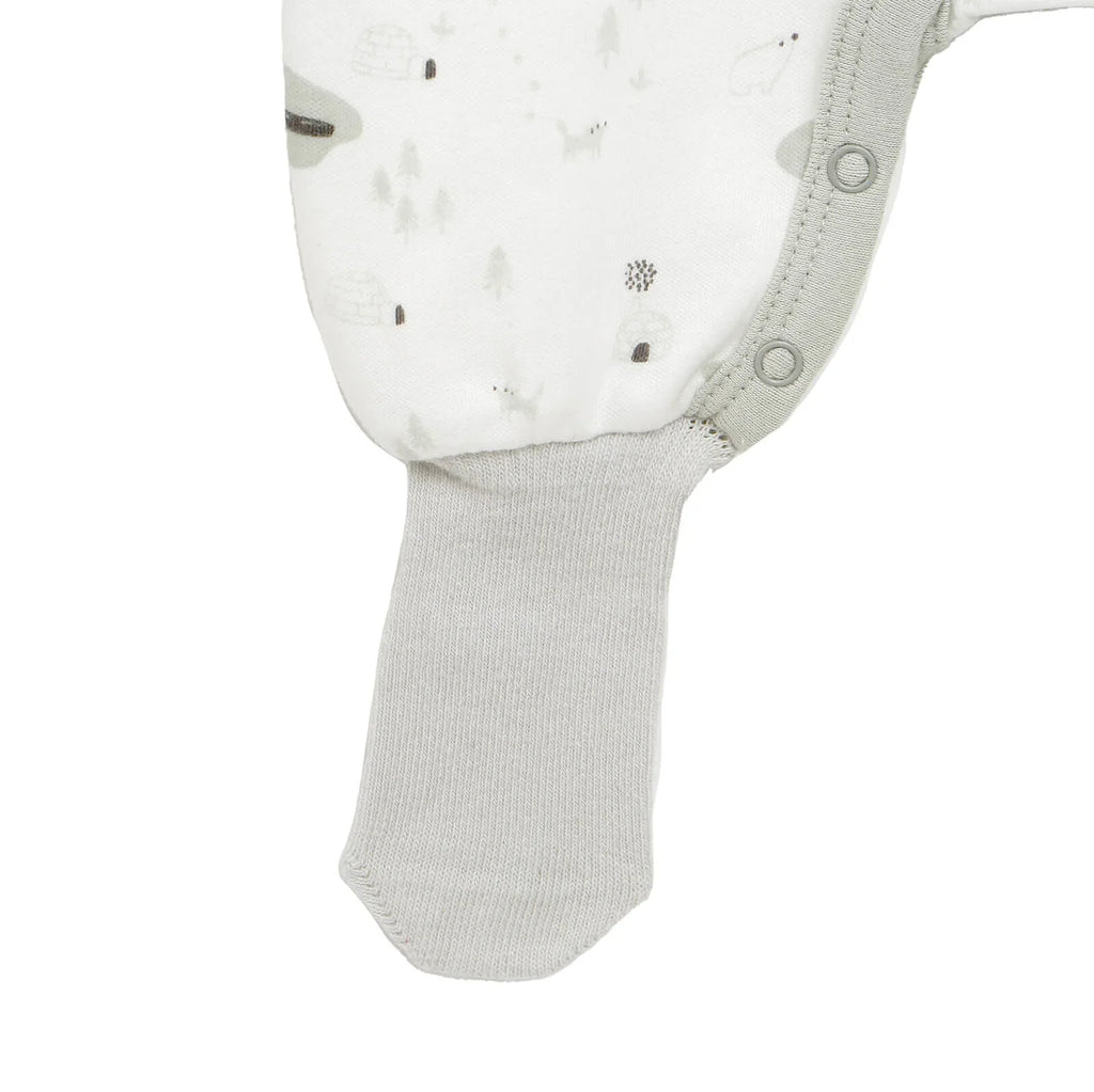 HelloBaby Newborn Baby Boy Footed Jumpsuit - Ecru