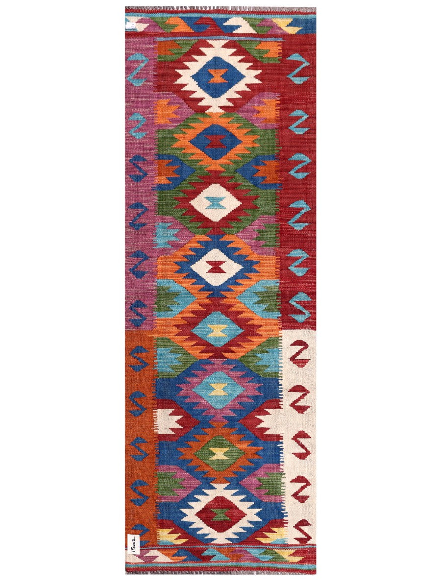 Maimana Afghanistan Kilim Rug - 182 x63 cm - Handmade