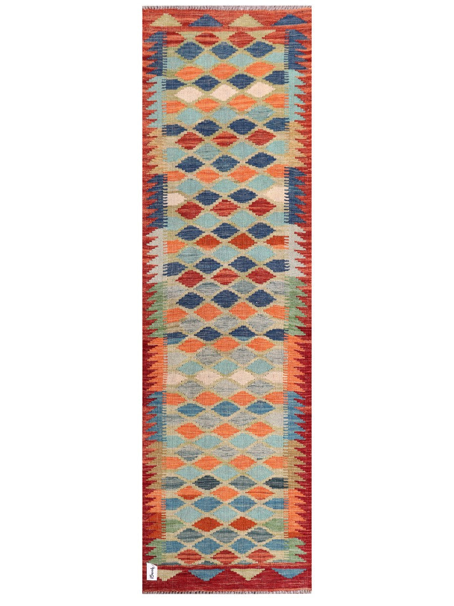 Maimana Afghanistan Kilim Rug - 213 x63 cm - Handmade