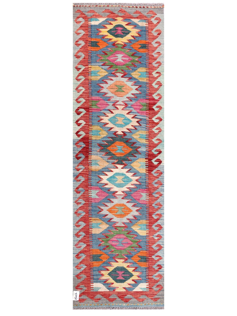 Maimana Afghanistan Kilim Rug - 203 x62 cm - Handmade
