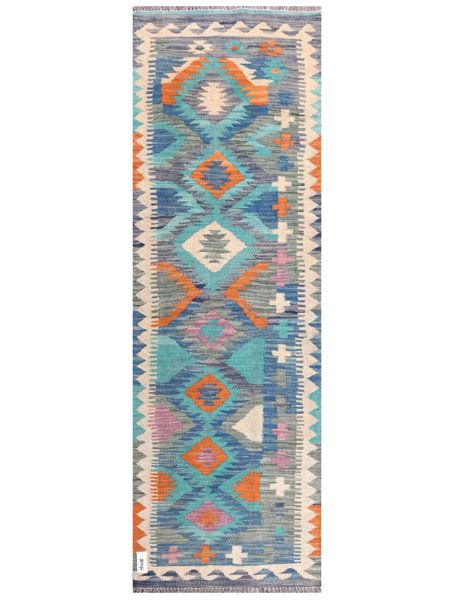 Maimana Afghanistan Kilim Rug - 199 x66 cm - Handmade