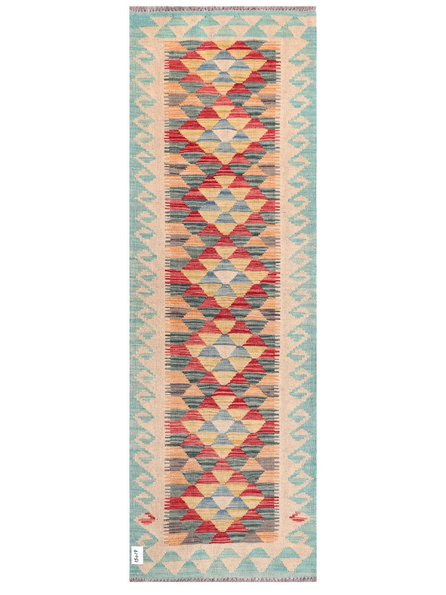 Maimana Afghanistan Kilim Rug - 201 x67 cm - Handmade