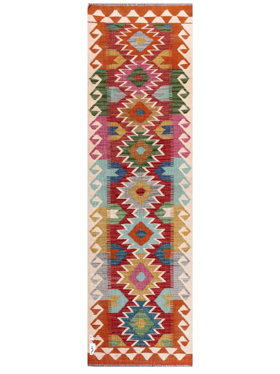 Maimana Afghanistan Kilim Rug - 205 x61 cm - Handmade