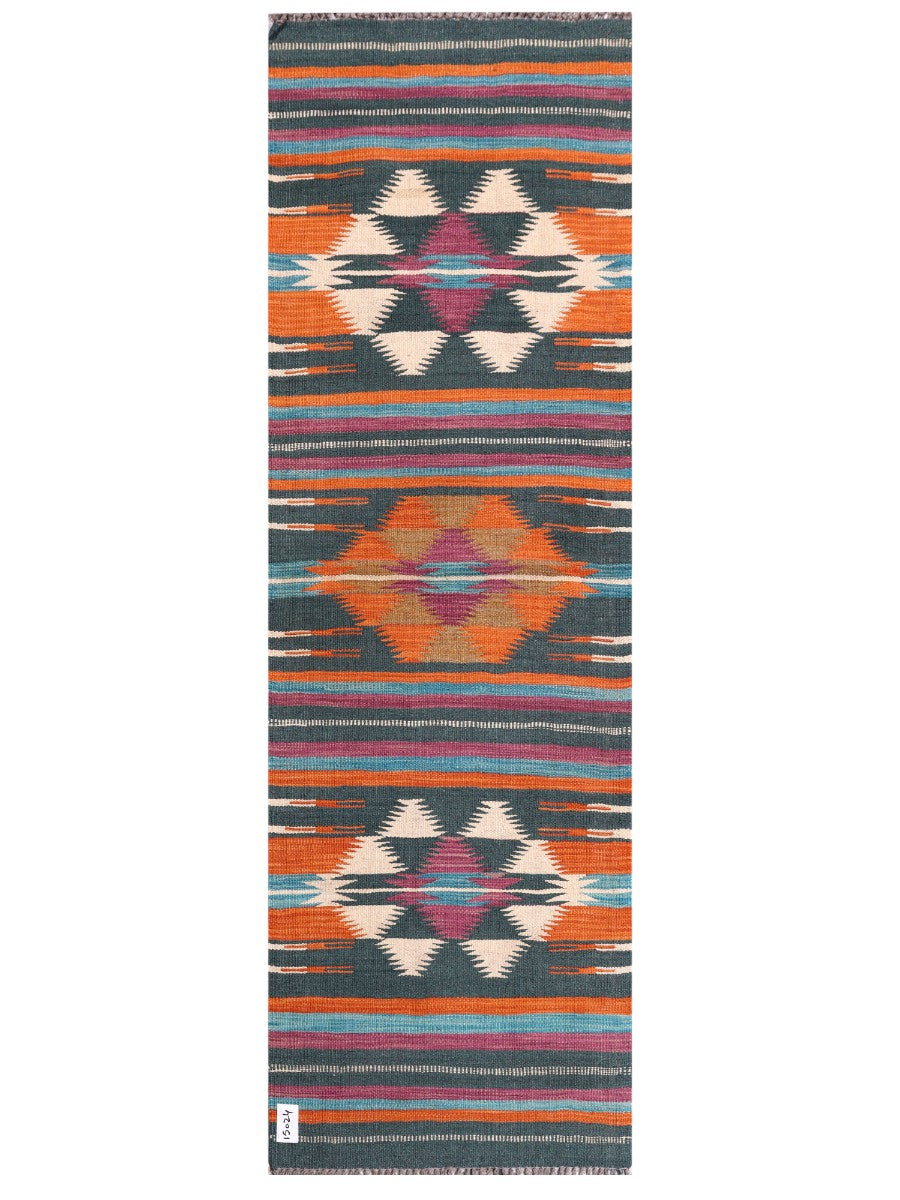 Maimana Afghanistan Kilim Rug - 196 x63 cm - Handmade