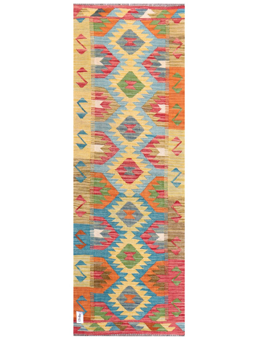 Maimana Afghanistan Kilim Rug - 186 x64 cm - Handmade