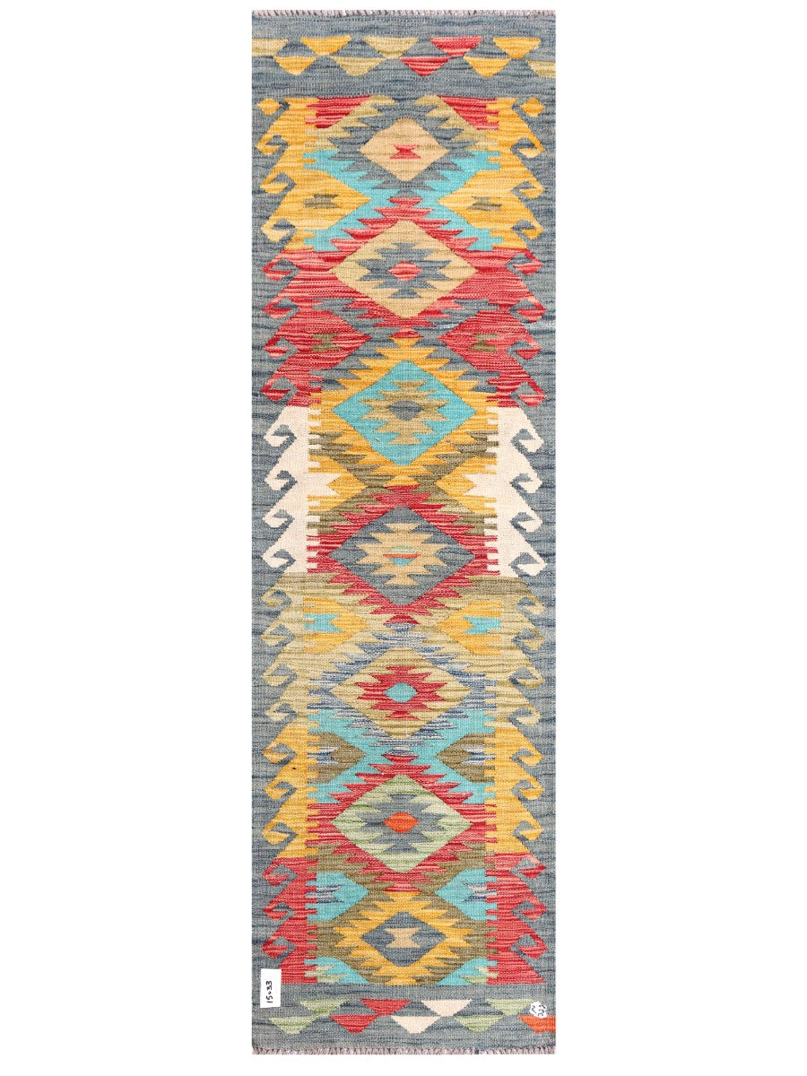 Maimana Afghanistan Kilim Rug - 191 x57 cm - Handmade