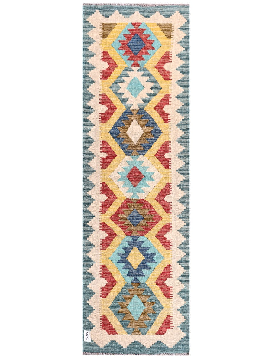 Maimana Afghanistan Kilim Rug - 195 x61 cm - Handmade