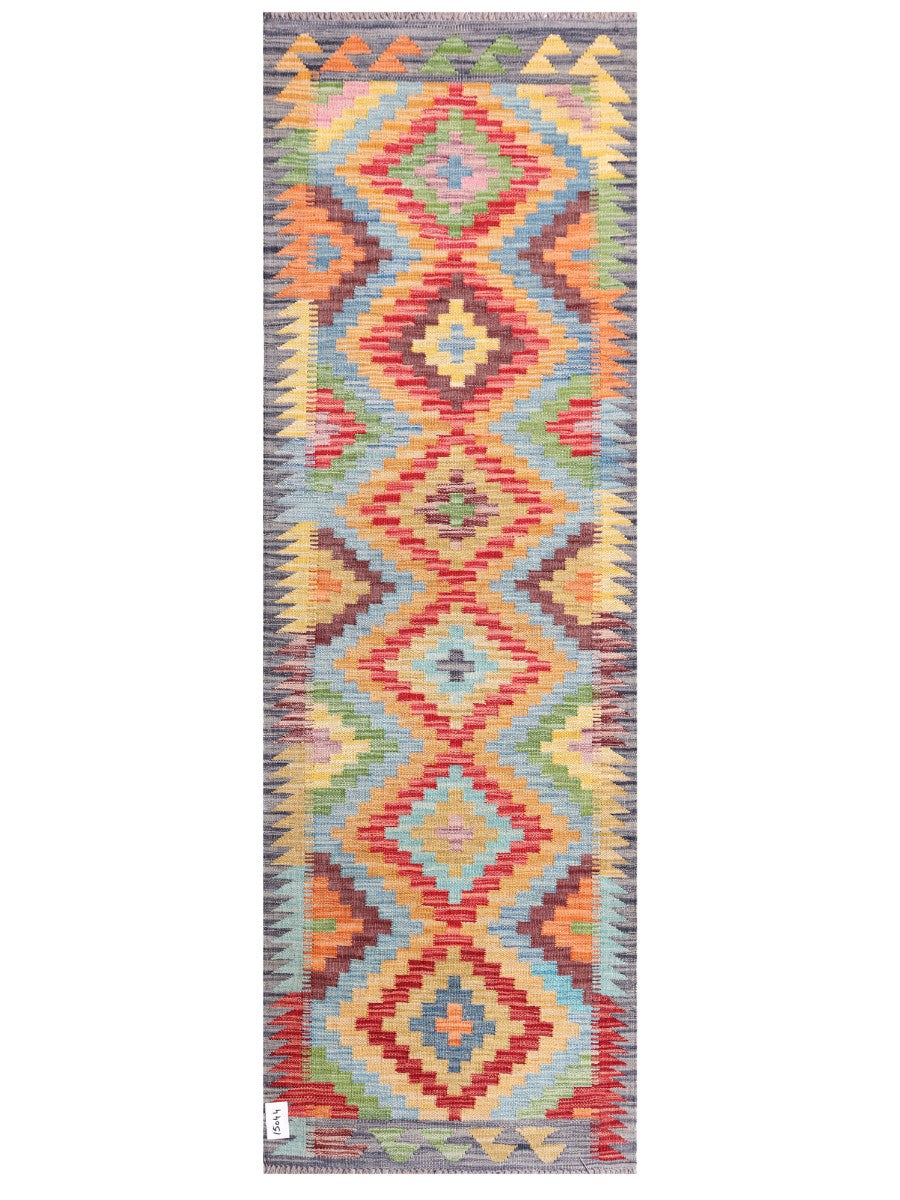 Maimana Afghanistan Kilim Rug - 203 x67 cm - Handmade