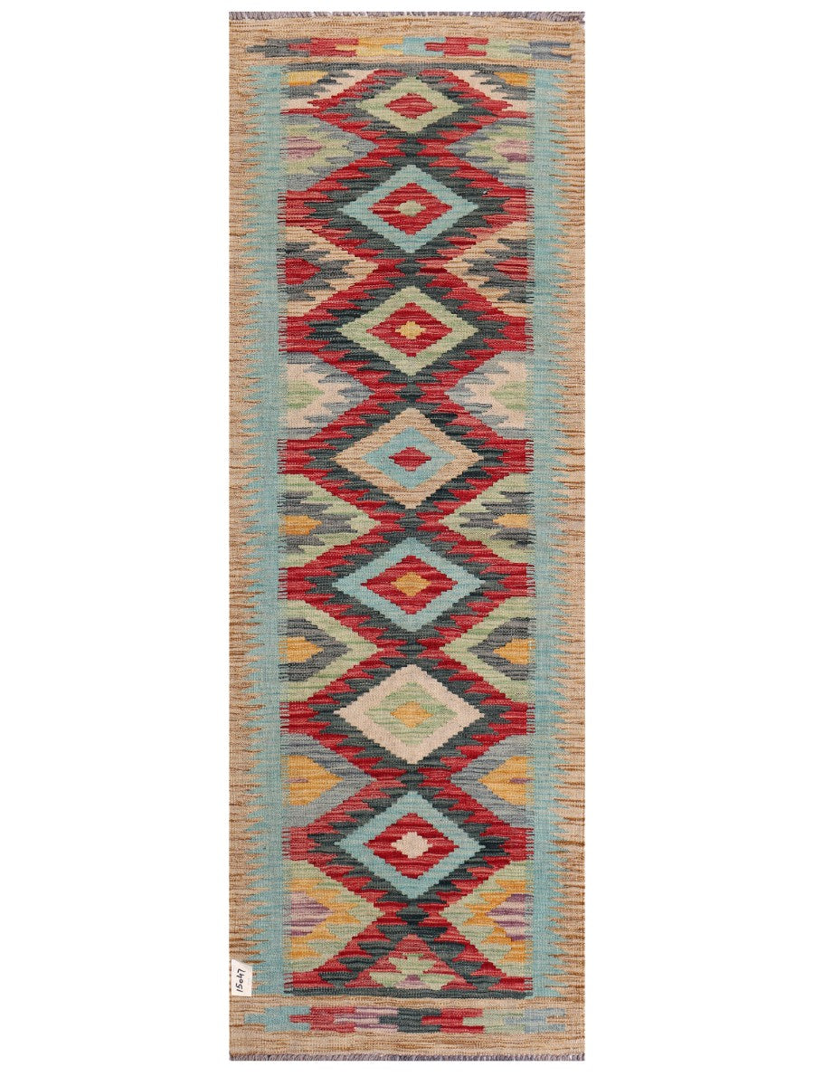 Maimana Afghanistan Kilim Rug - 201 x70 cm - Handmade