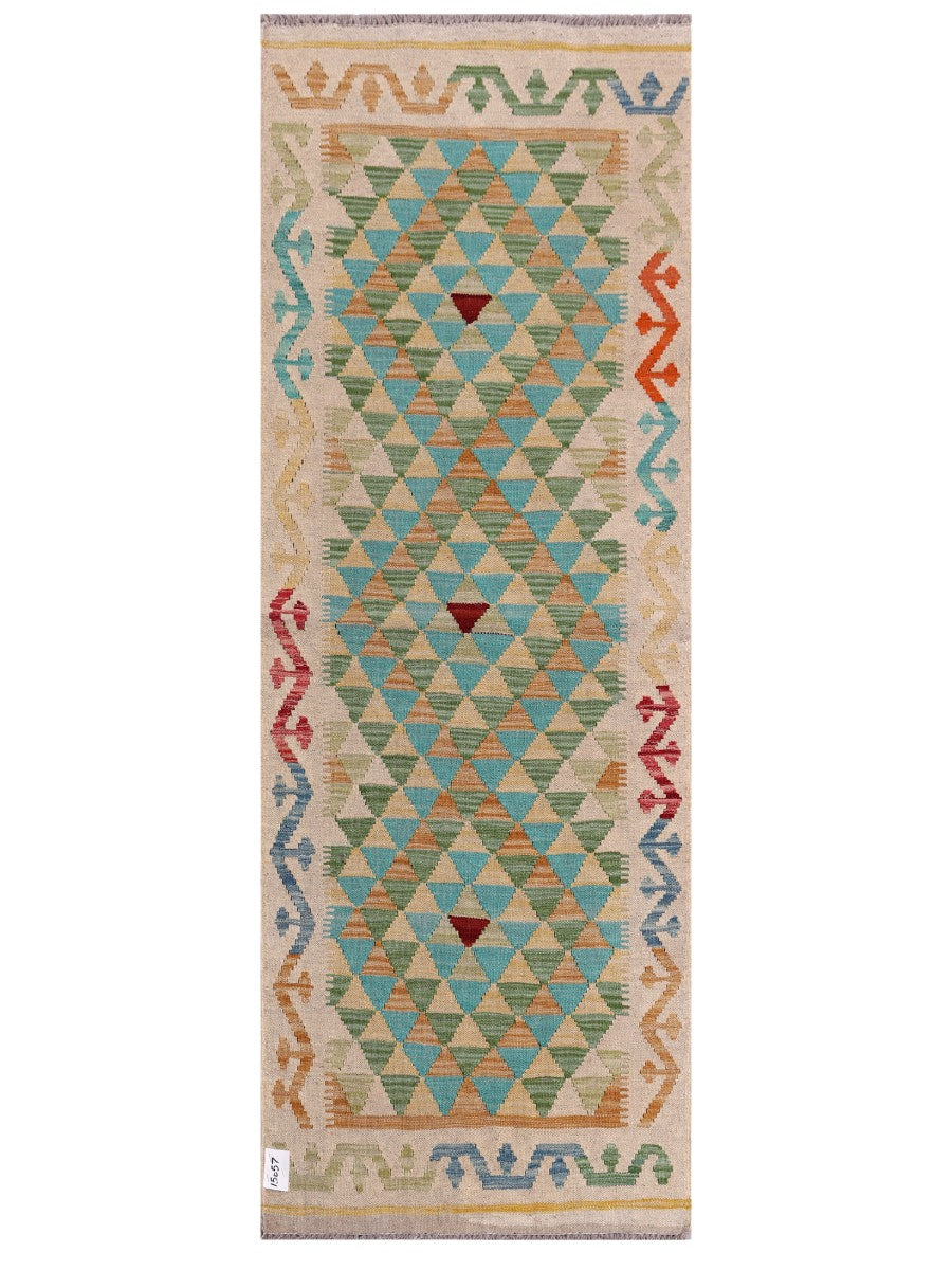 Maimana Afghanistan Kilim Rug - 194 x70 cm - Handmade