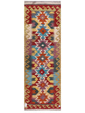 Maimana Afghanistan Kilim Rug - 201 x69 cm - Handmade