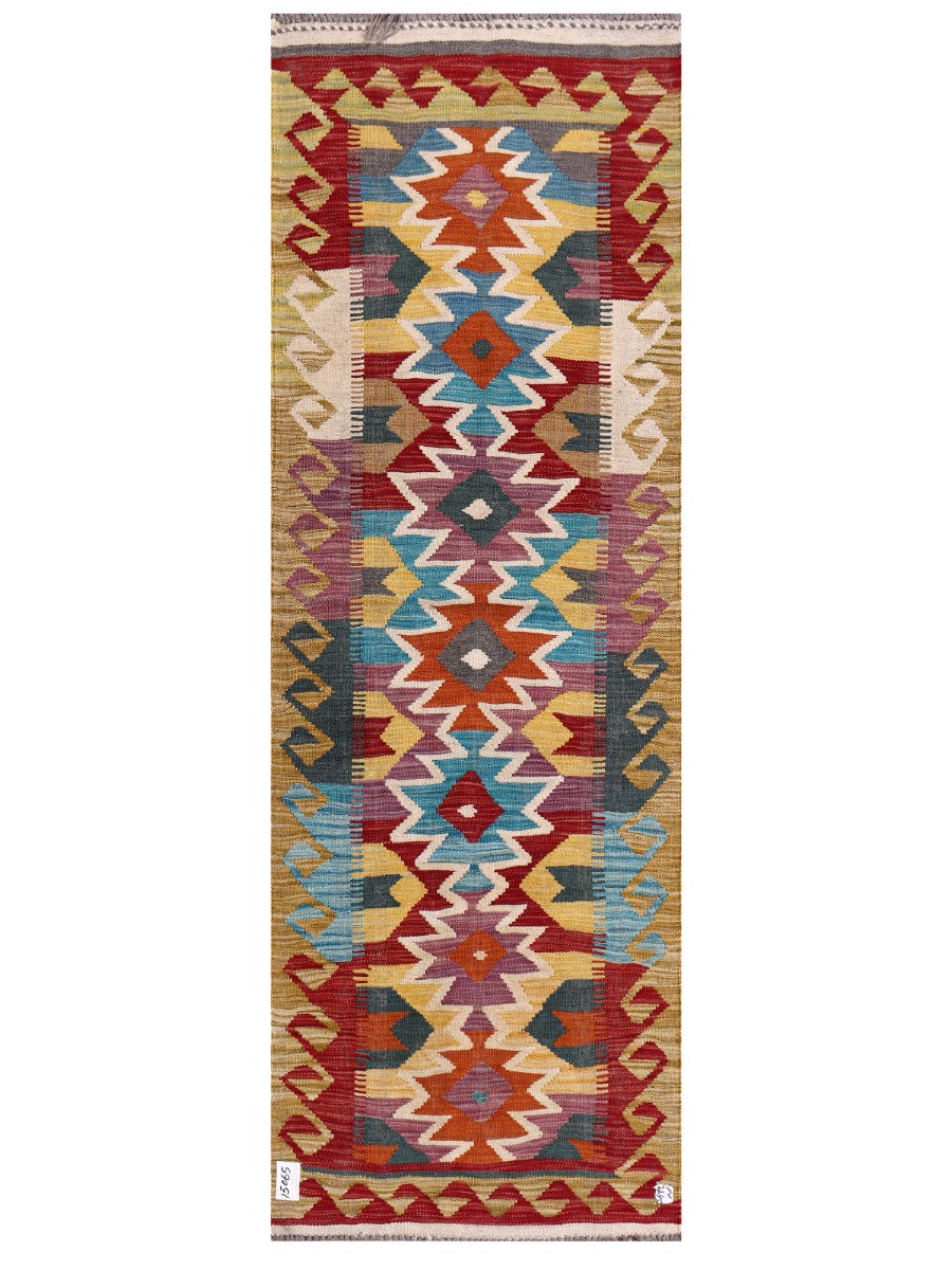 Maimana Afghanistan Kilim Rug - 201 x69 cm - Handmade