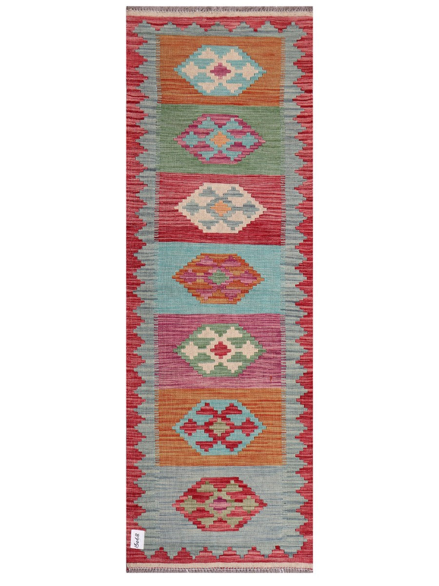 Maimana Afghanistan Kilim Rug - 201 x68 cm - Handmade