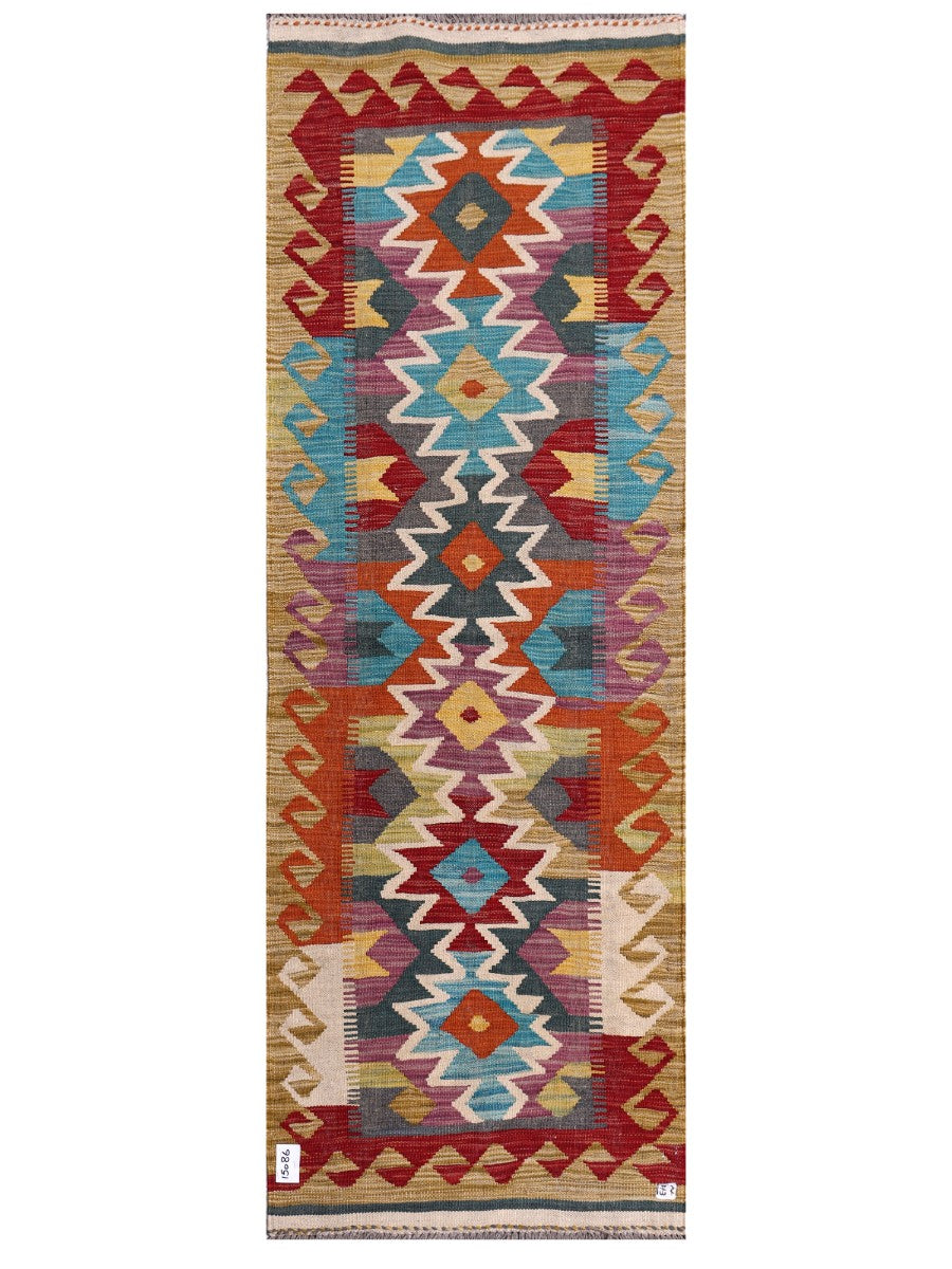 Maimana Afghanistan Kilim Rug - 199 x70 cm - Handmade