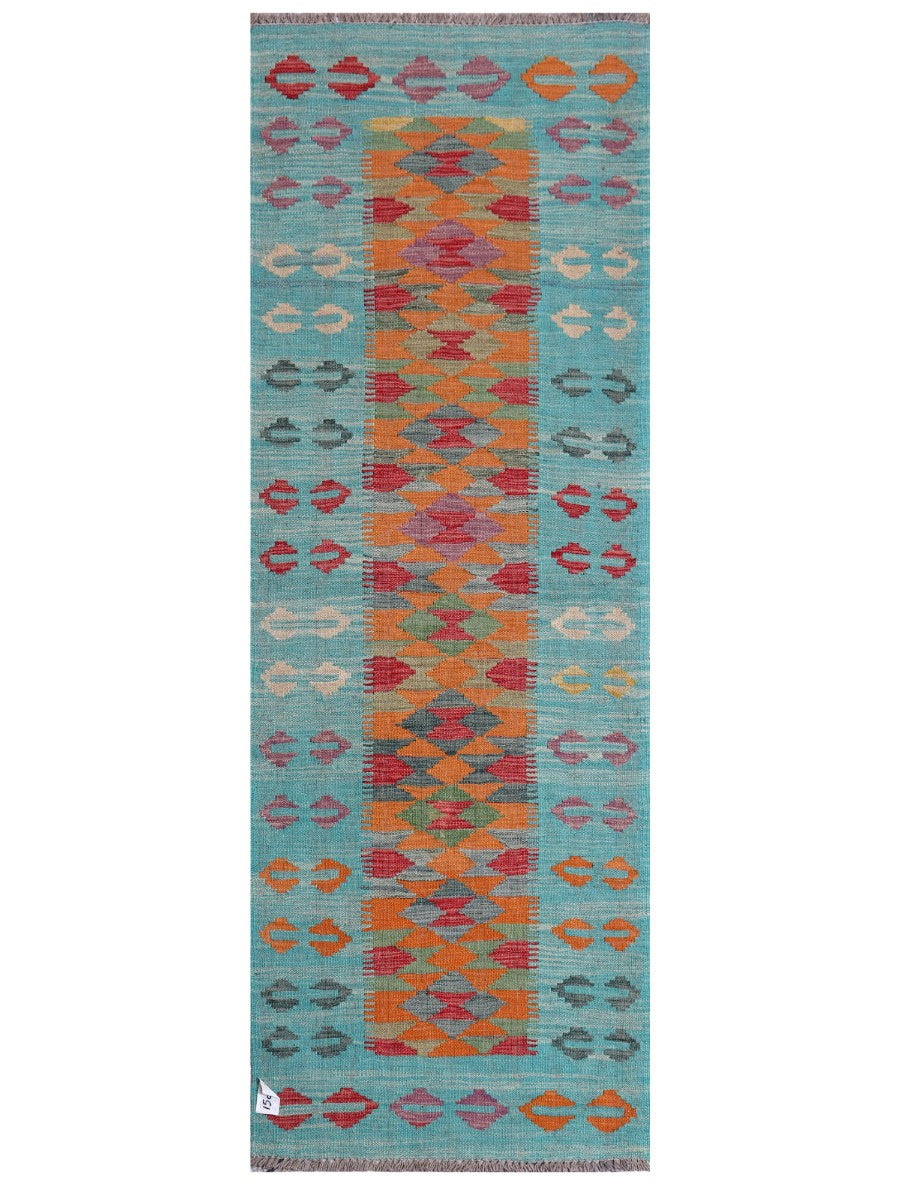 Maimana Afghanistan Kilim Rug - 198 x70 cm - Handmade