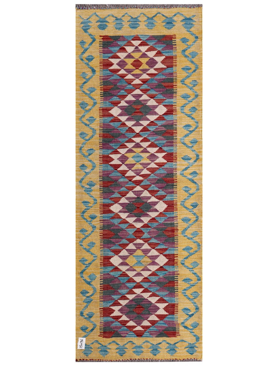 Maimana Afghanistan Kilim Rug - 192 x70 cm - Handmade